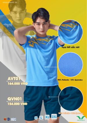 AVT01 – Áo Cầu Lông Nam Đam Mê Bất Tận