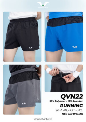 QVN22 - Quần Chạy Bộ 2 Lớp Sự An Toàn Và Thoải Mái Vận Động